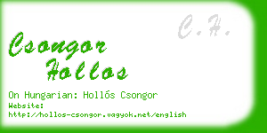 csongor hollos business card