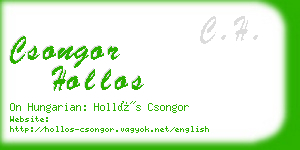 csongor hollos business card